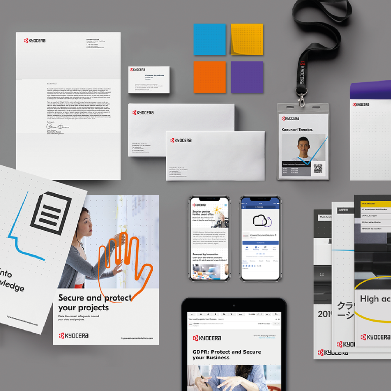 la identidad visual de Kyocera