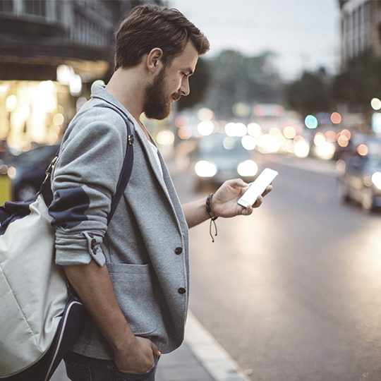 guy on phone